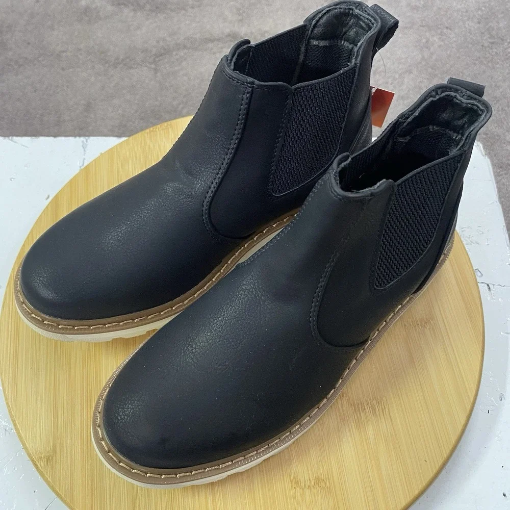 Deer Stags Jameson Junior Boys‎ shoes Boots Ankle -Black size 5M NWT